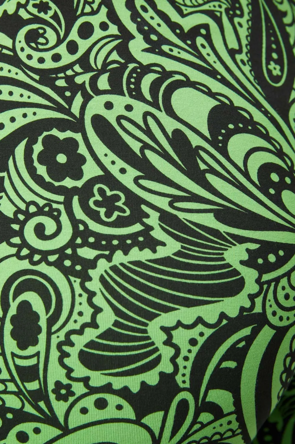 Acid Paisley Jersey Flares