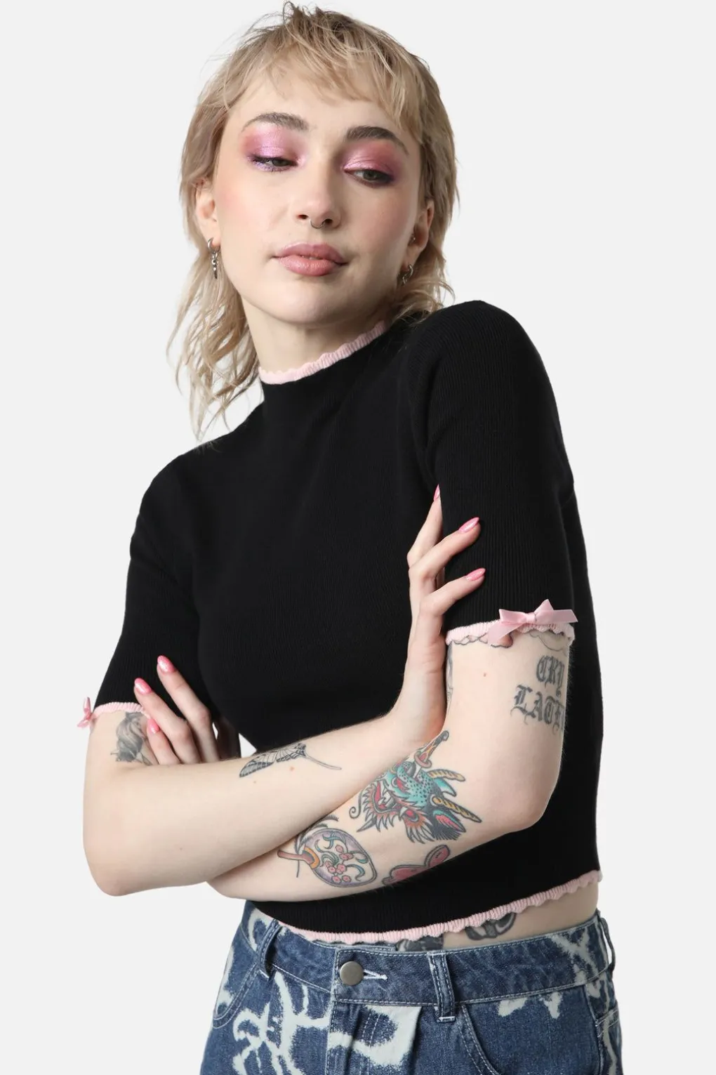 Ammabelle Knit Bow Top