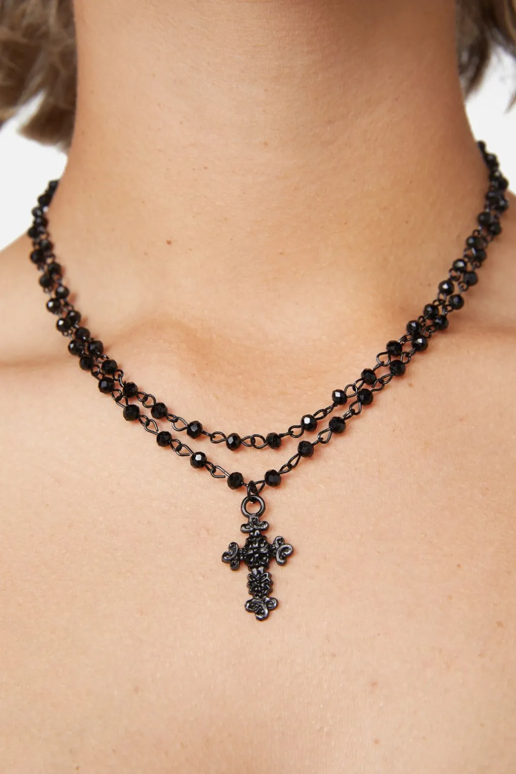 Black Cross Necklace