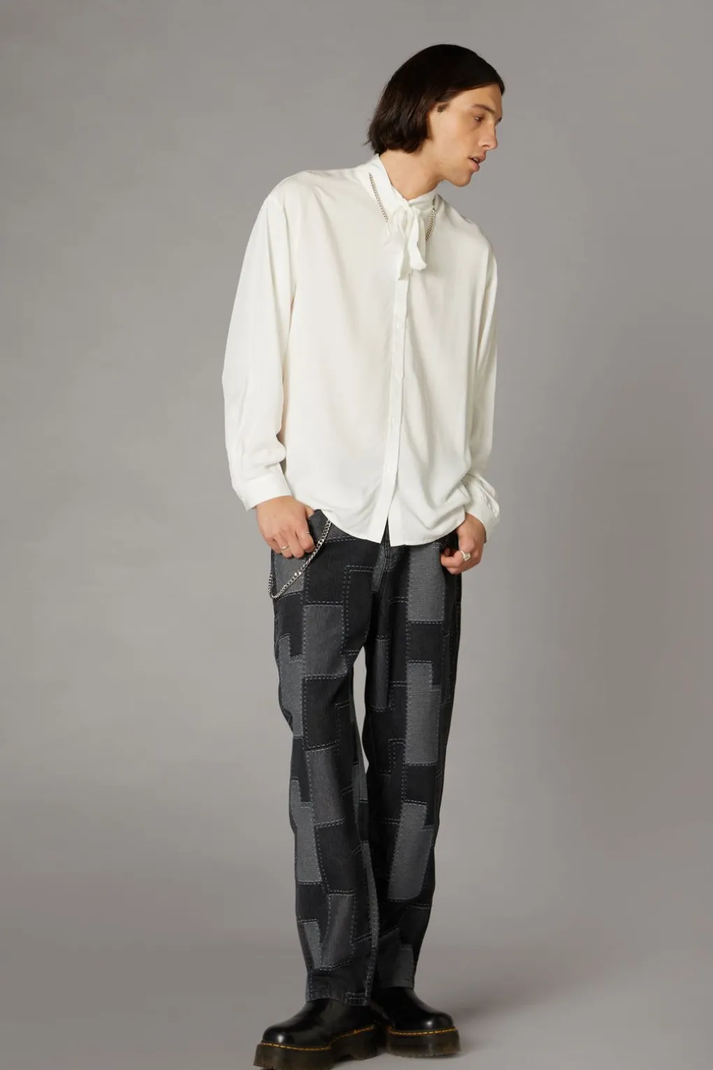 Bow Front Ls Shirt