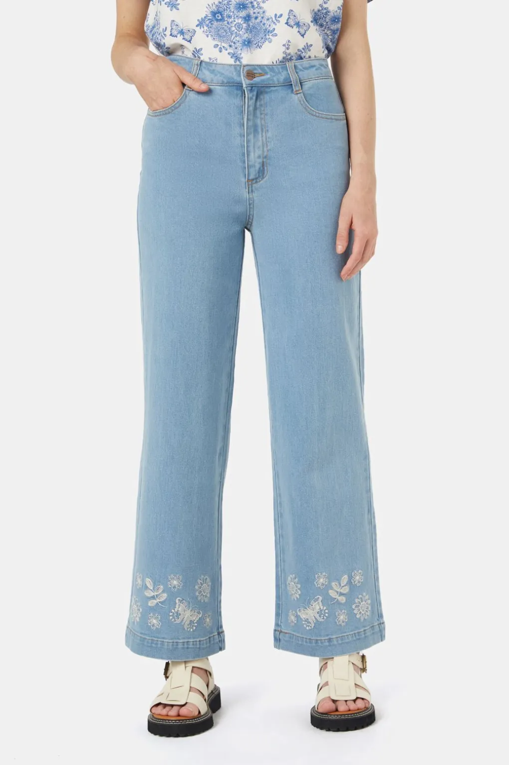 Butterfly Emb Jean