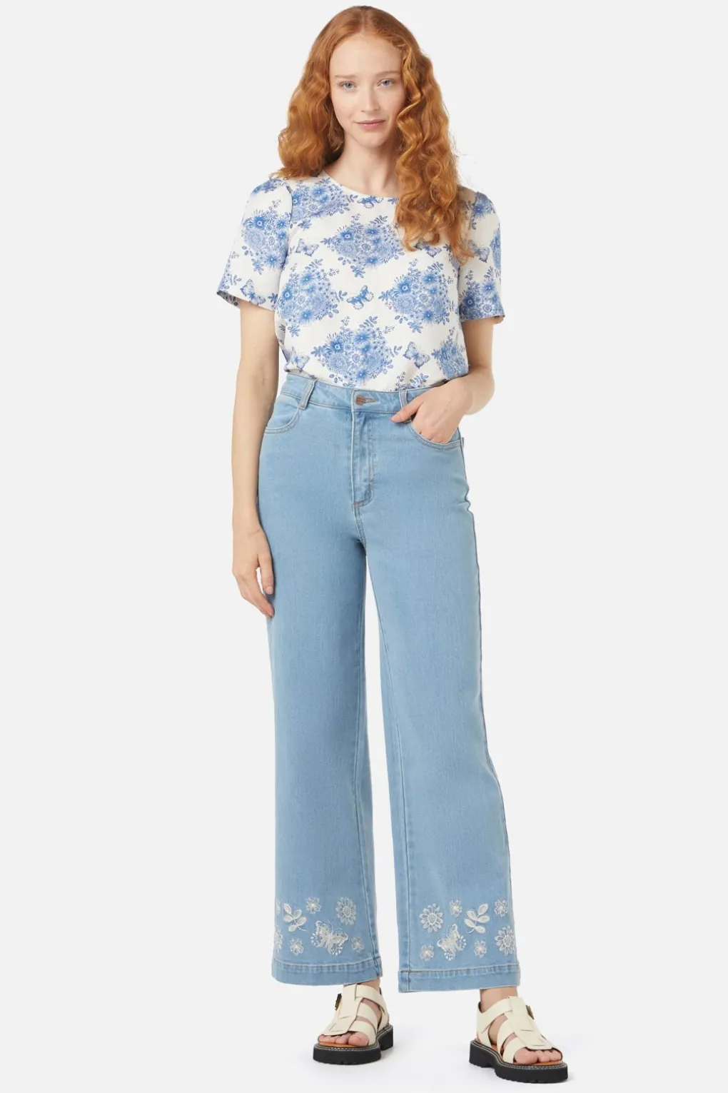 Butterfly Emb Jean