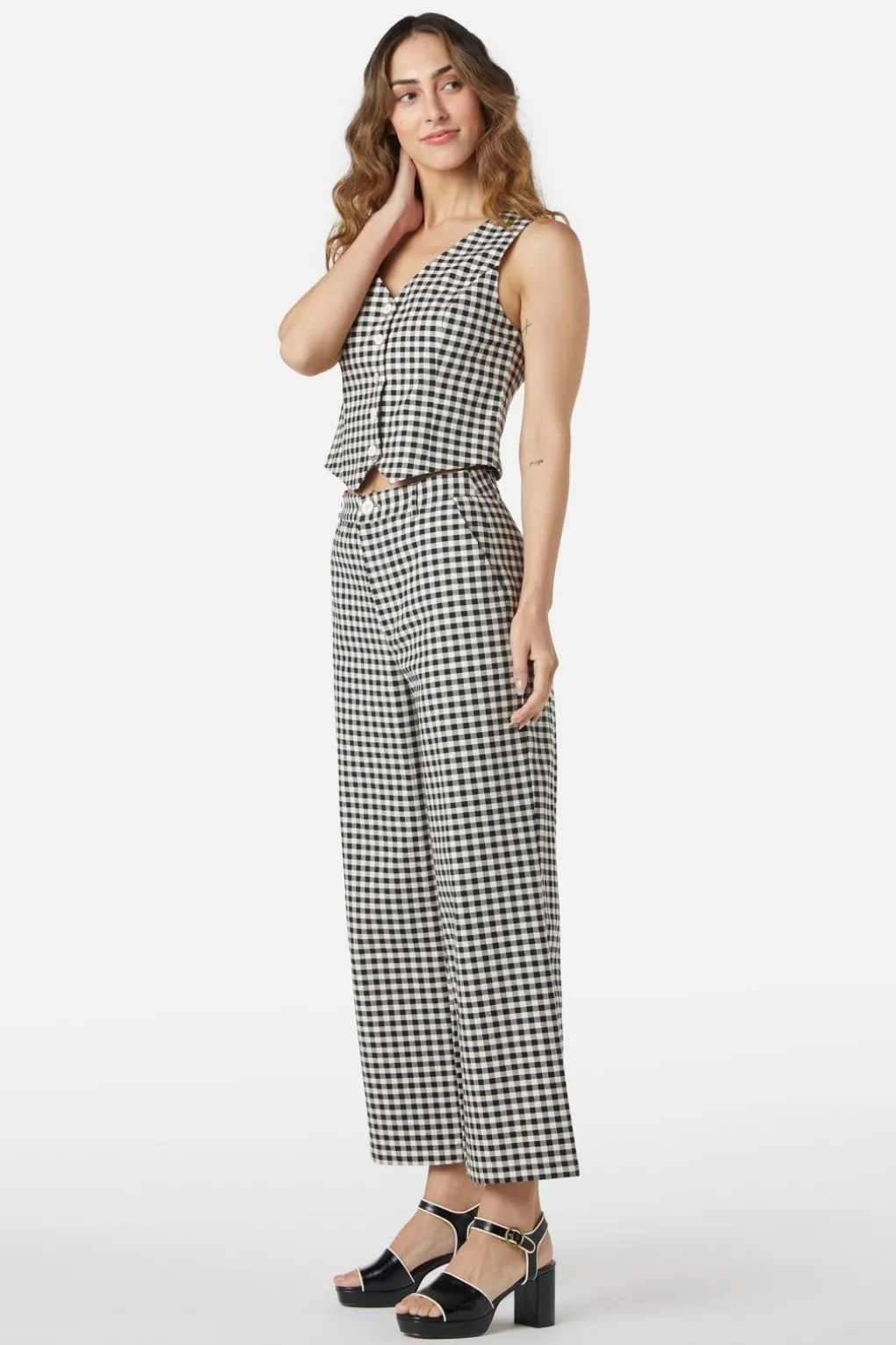 Callie Check Vest