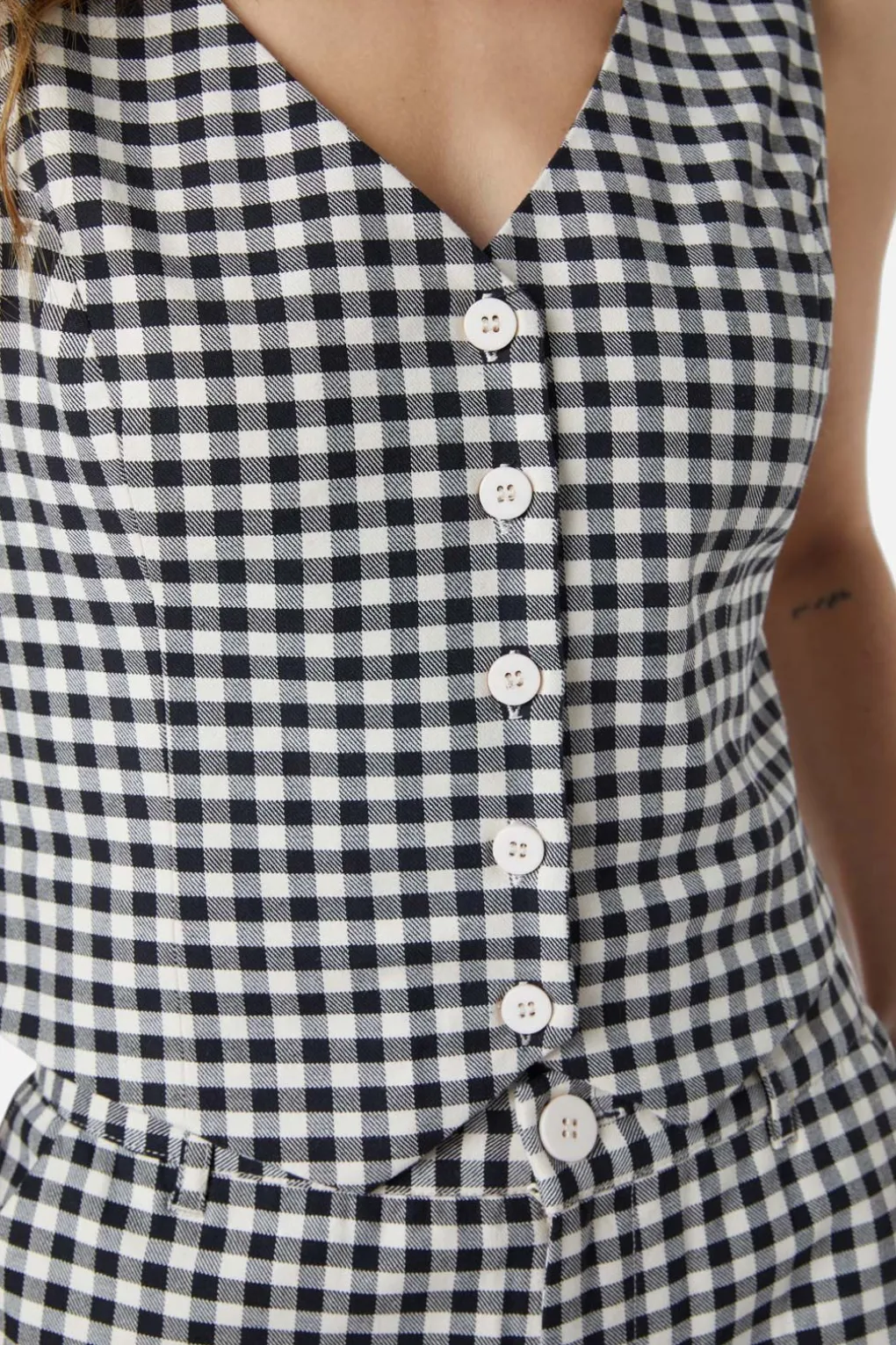 Callie Check Vest