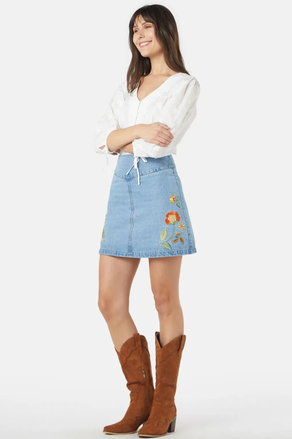 Cami Emb Skirt