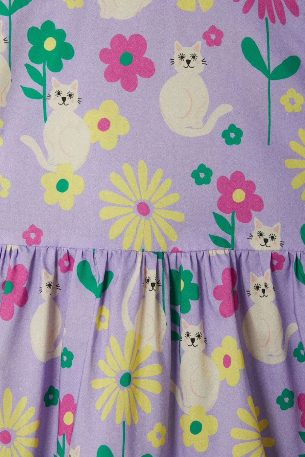 Cat Flower Kids Dress