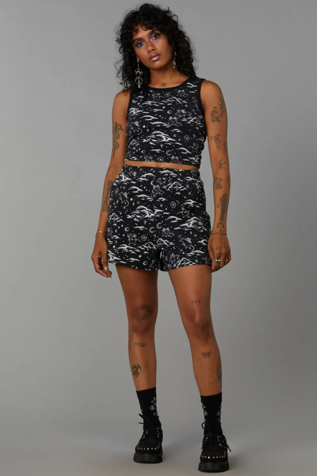 Cloudy Nights Print Short