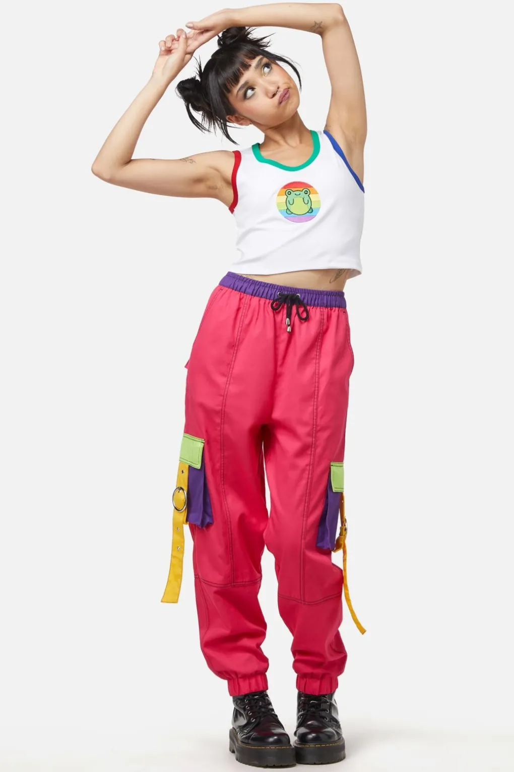 Colour Block Cuff Cargo