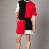 Colourblock Grunge Short