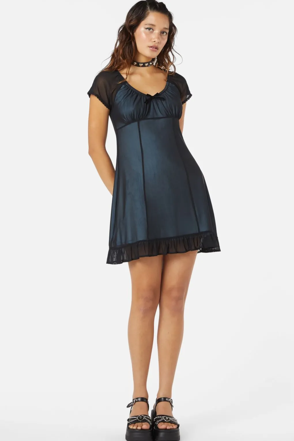 Confess Mesh Mini Dress