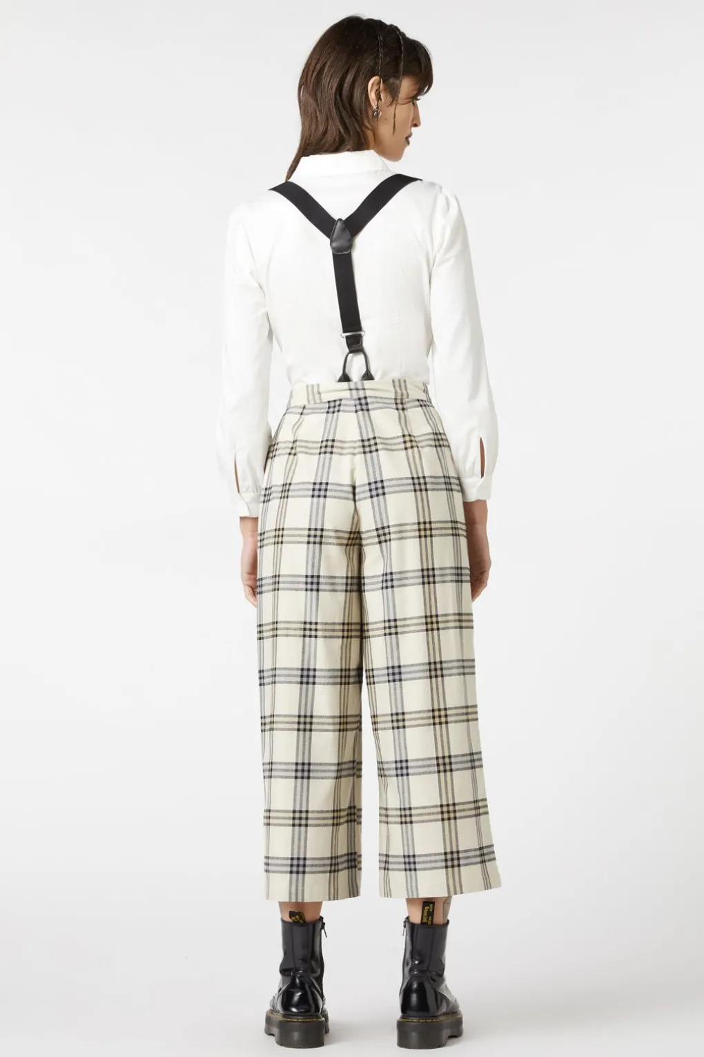 Crescent Tartan Pleated Culottes