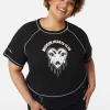 Curve Broken Hearts Crop Raglan
