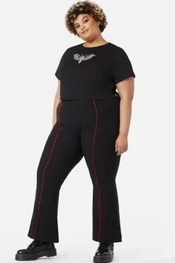 Curve Diamante Butterfly Zipper Tee