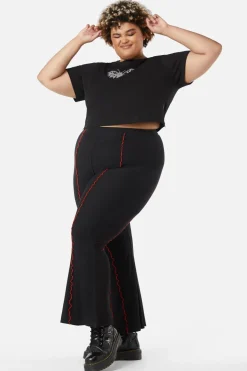 Curve Diamante Butterfly Zipper Tee