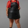 Curve Flamin Embossed Pu Pinafore