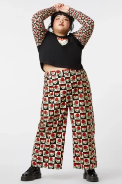 Curve Guilded Heart U0026 Rose Pants