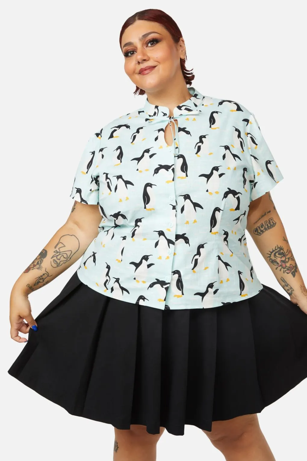 Curve Penguin Blouse