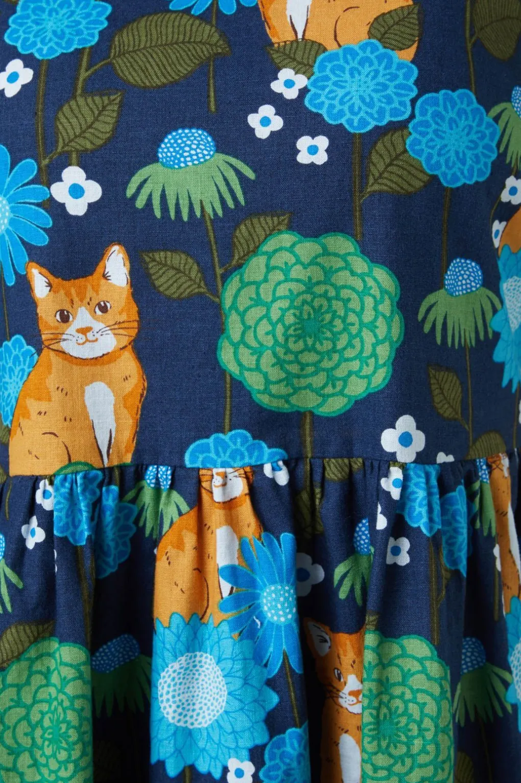 Cute Cat Smock Dress
