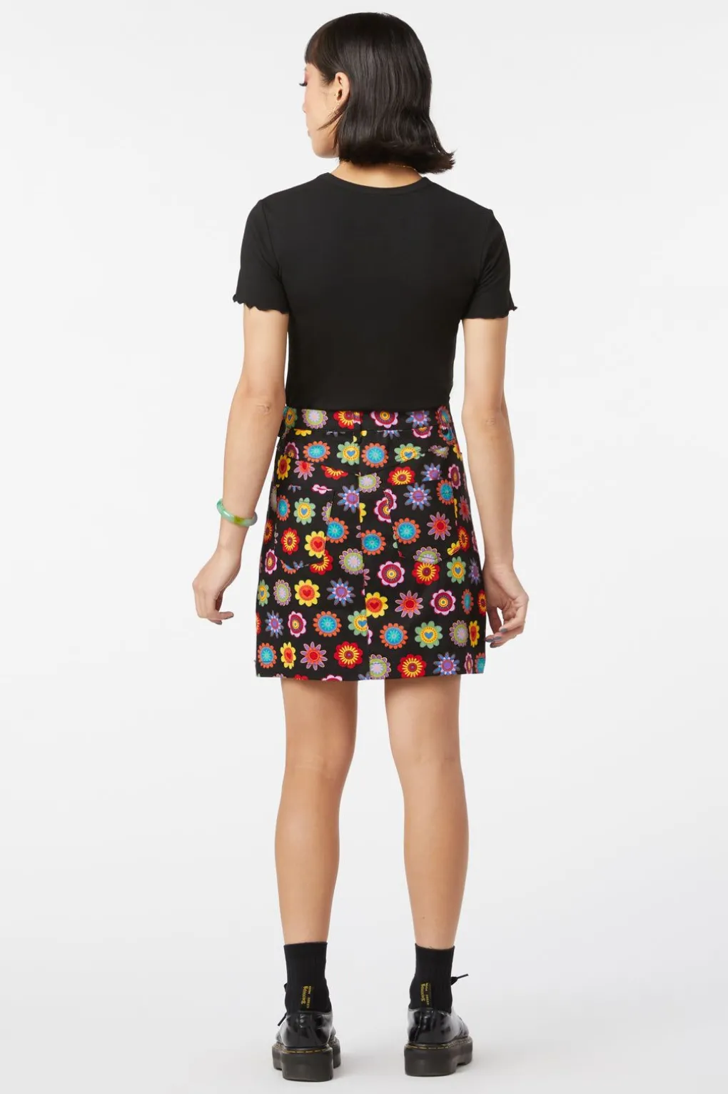 Daisy Cotton Drill Mini Skirt