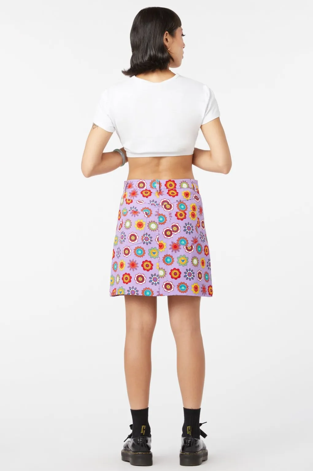 Daisy Cotton Drill Mini Skirt