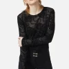 Decaying Days Flocked Mesh Top