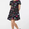 Deep Sea Pleated Dress