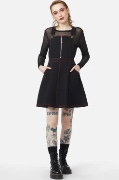 Defrauded Contrast Stitch Pinafore
