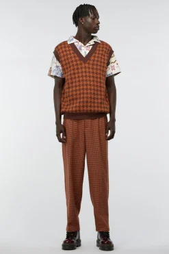 Dodo Houndstooth Knit Vest