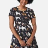 Doggo Cotton Pleated Dress