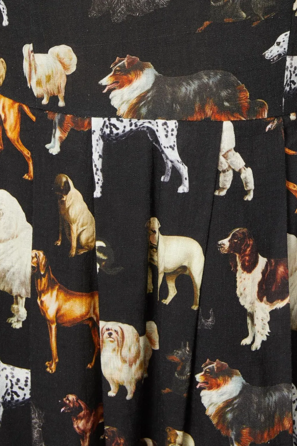 Doggo Cotton Pleated Dress