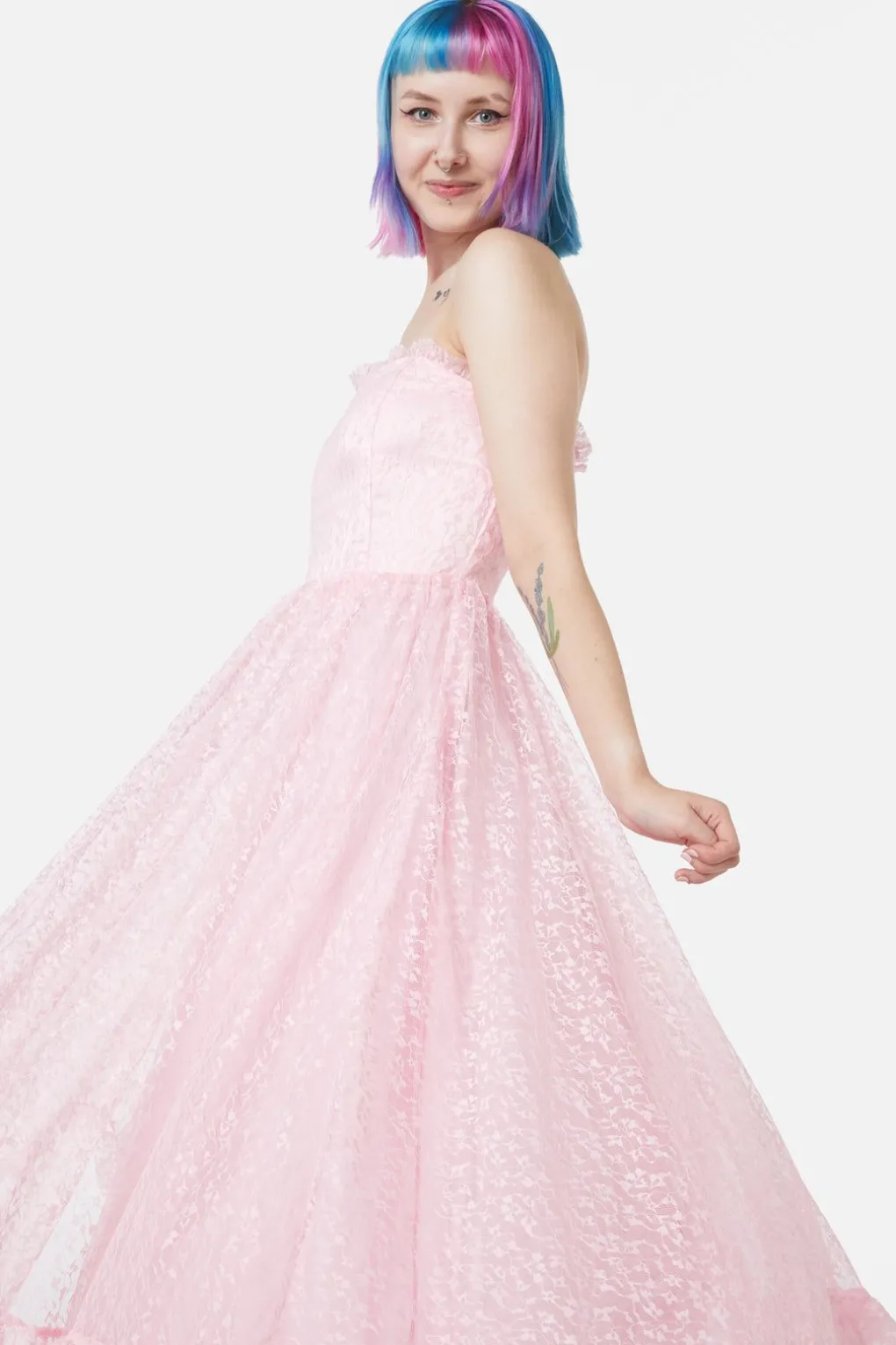 Elina Lace Trim Dress