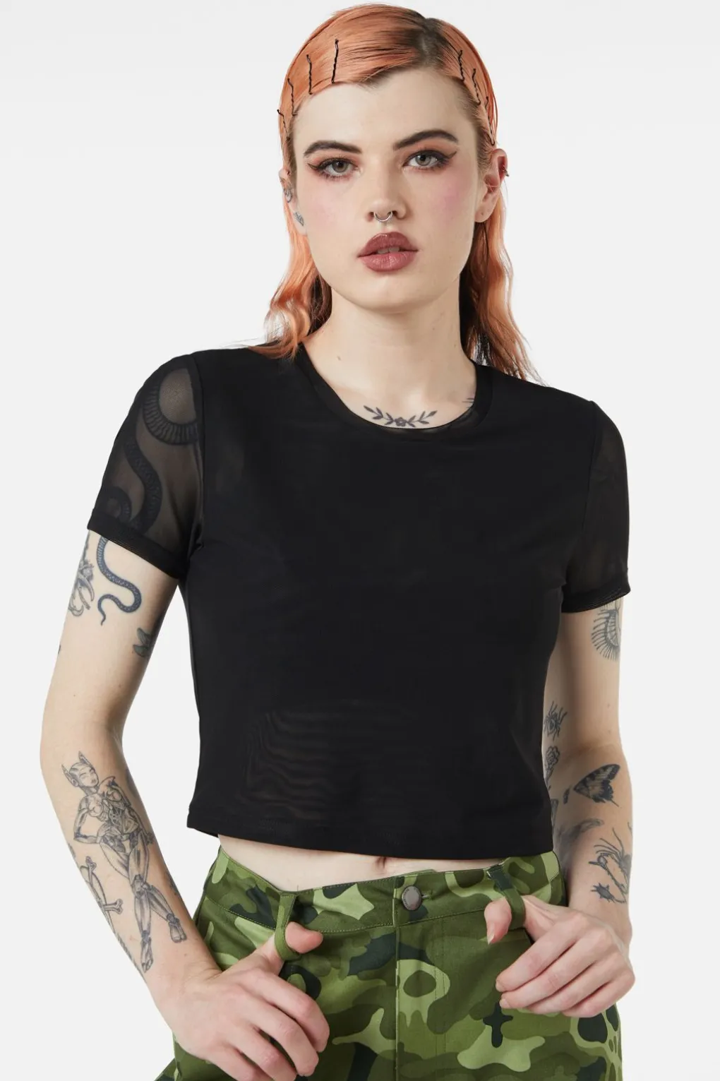 Eliza Mesh Top
