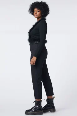 Fluff Trim Cardigan