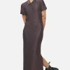 Glitter Mesh Midi Dress