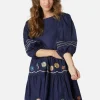 Golden Blooms Embroidered Dress