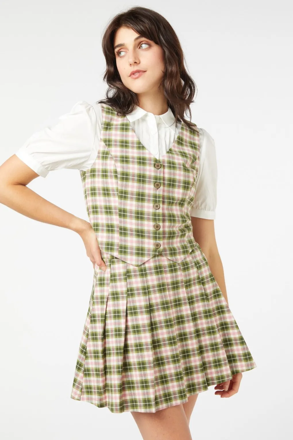 Hazel Check Vest