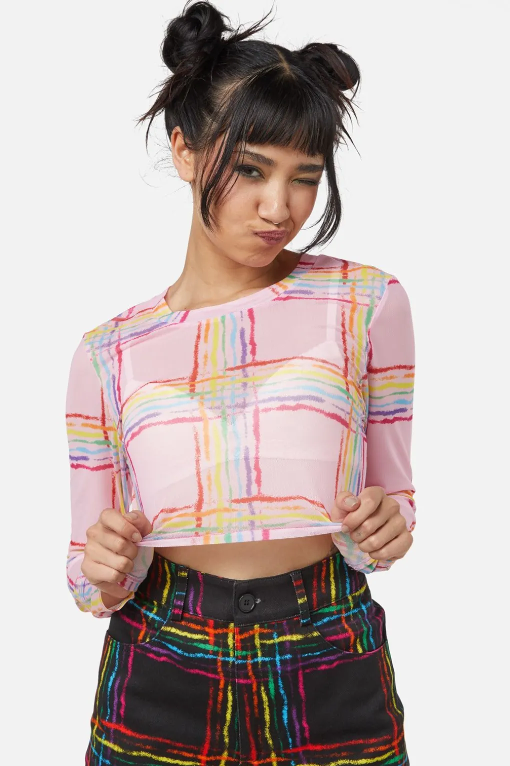 Hype Queen Mesh Crop