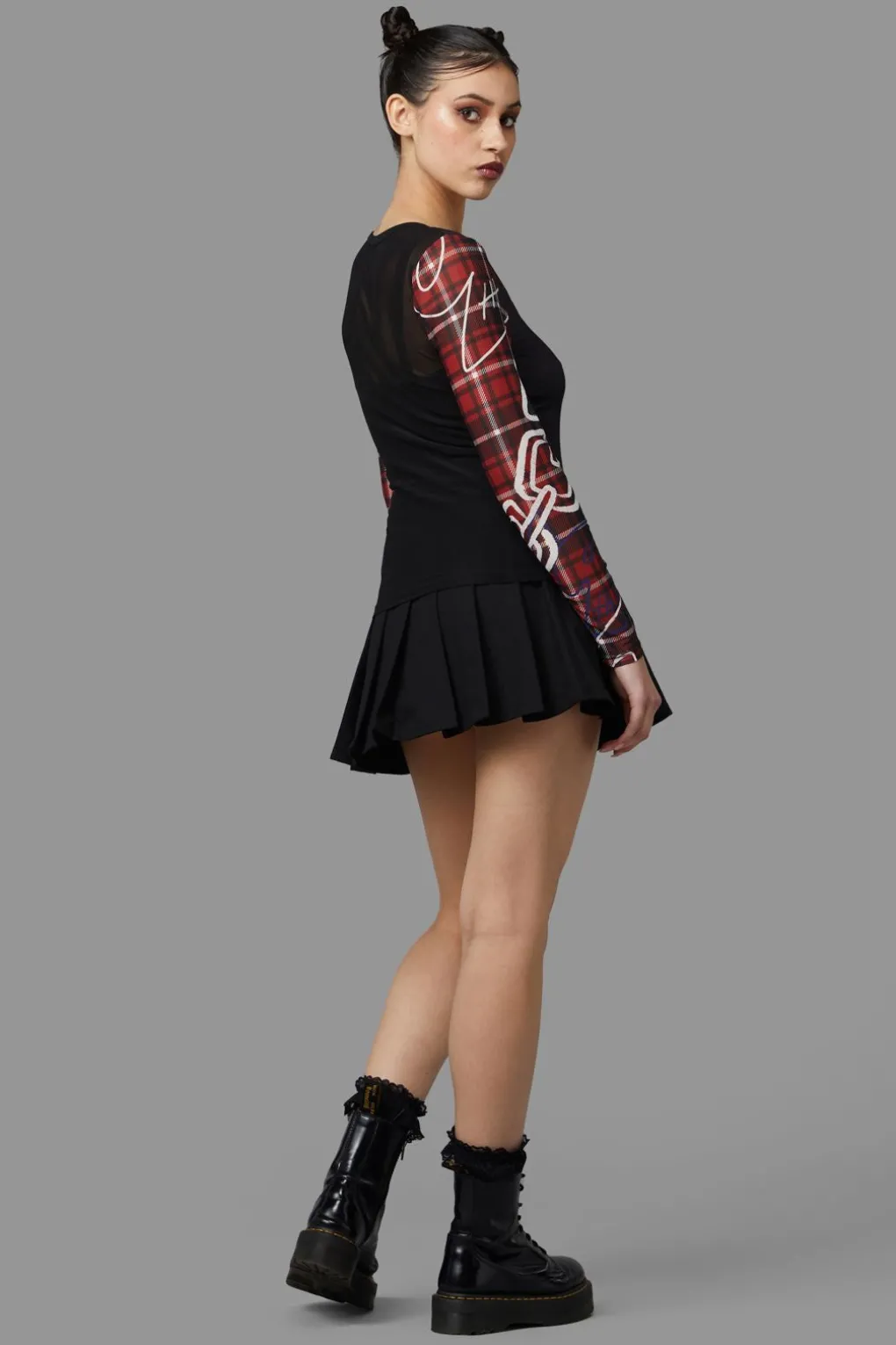 Jaywalker Pleated Miniskirt