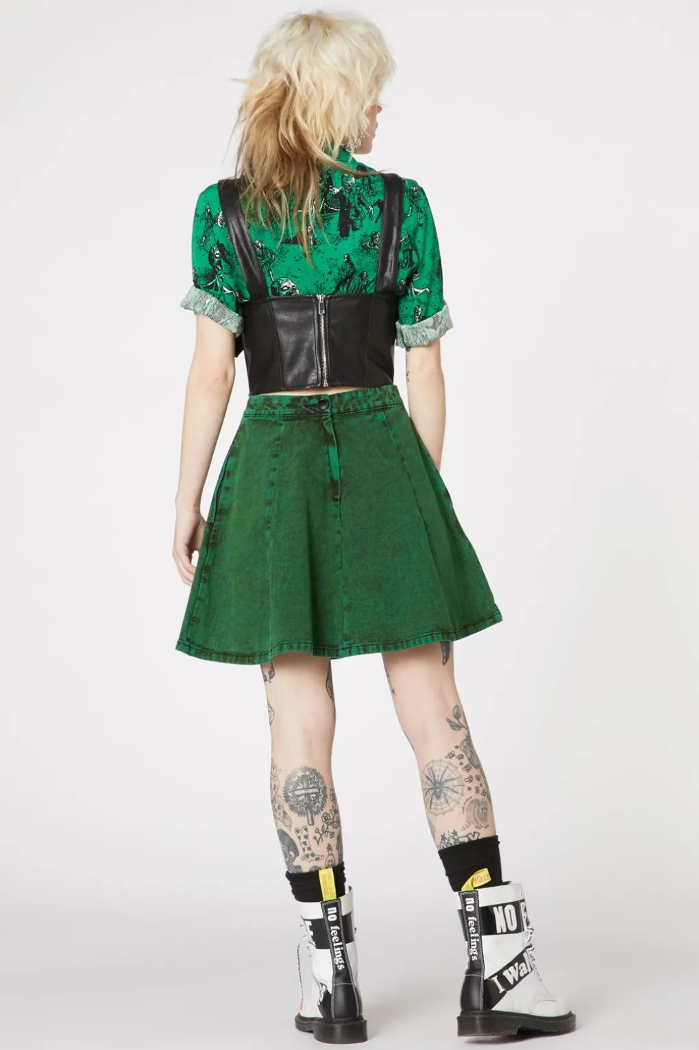 Joyride Acid Wash Mini Skirt