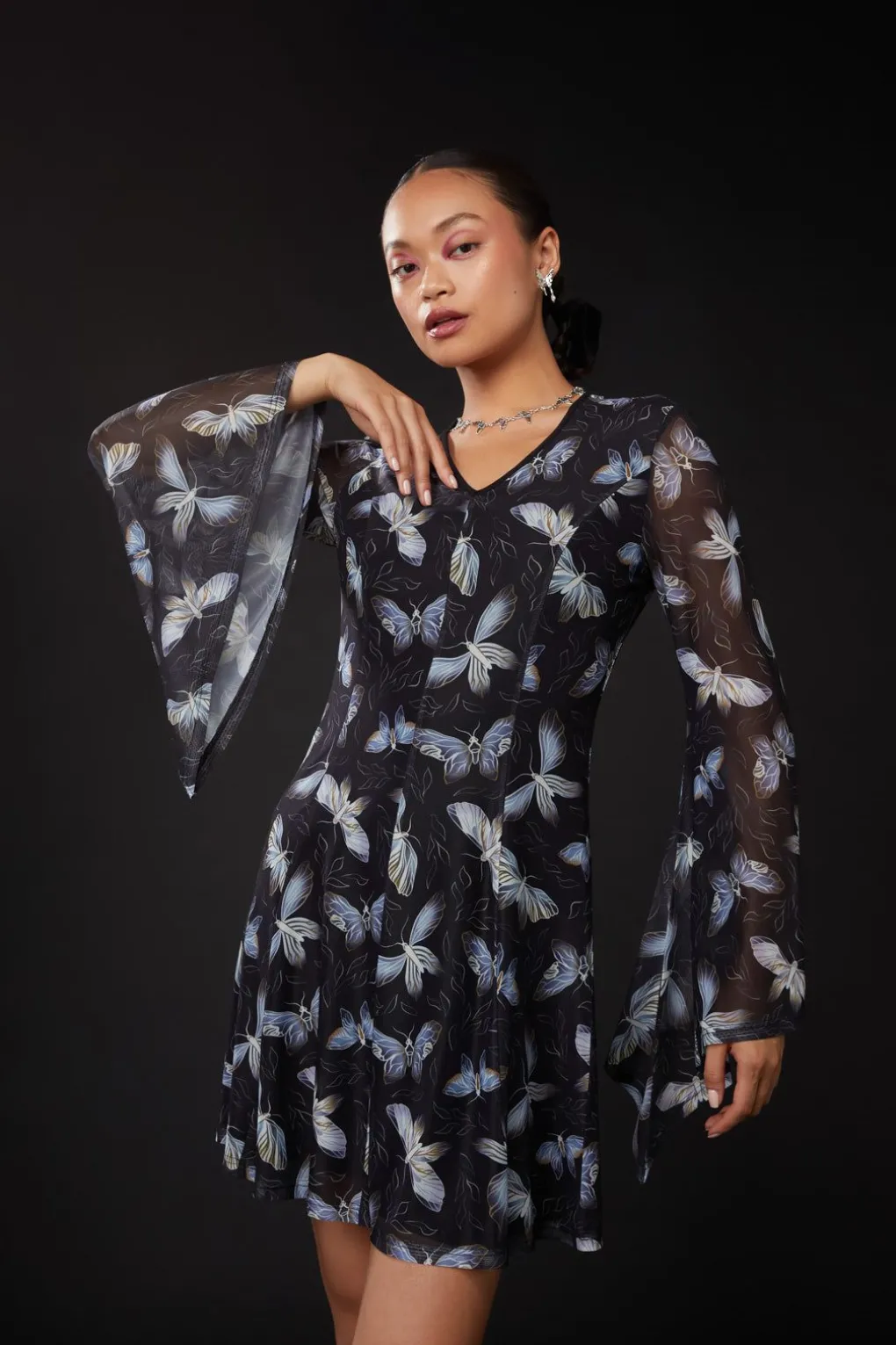 Larvae Mesh Dress