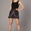 Metallic Checks Skort
