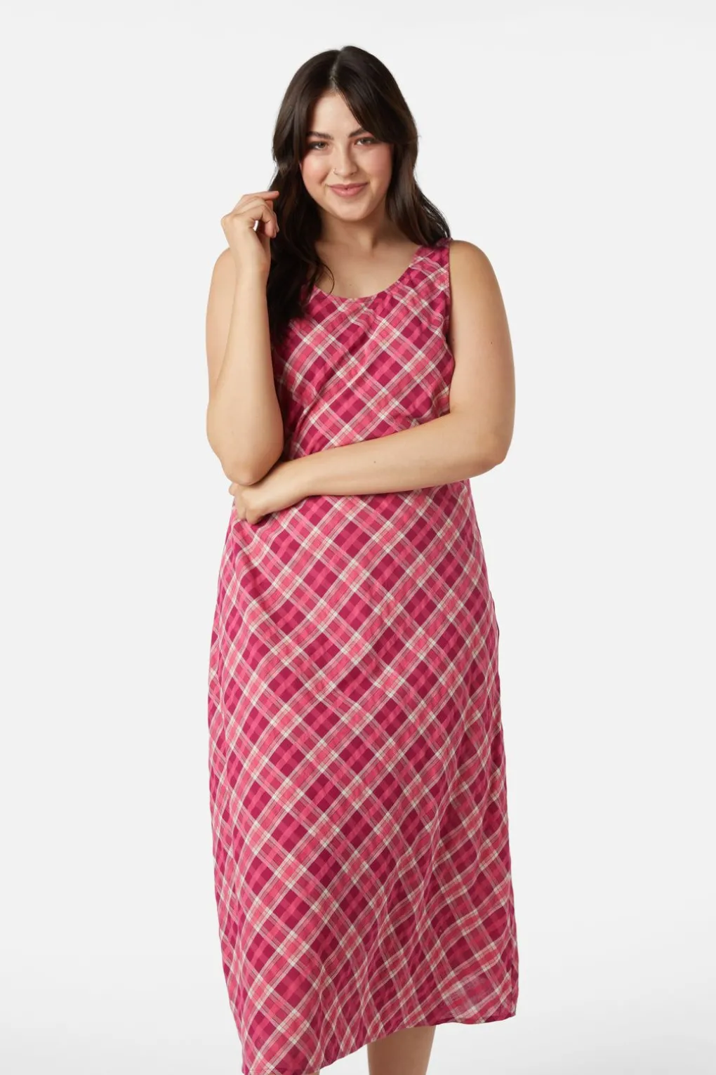 Miranda Check Midi Dress