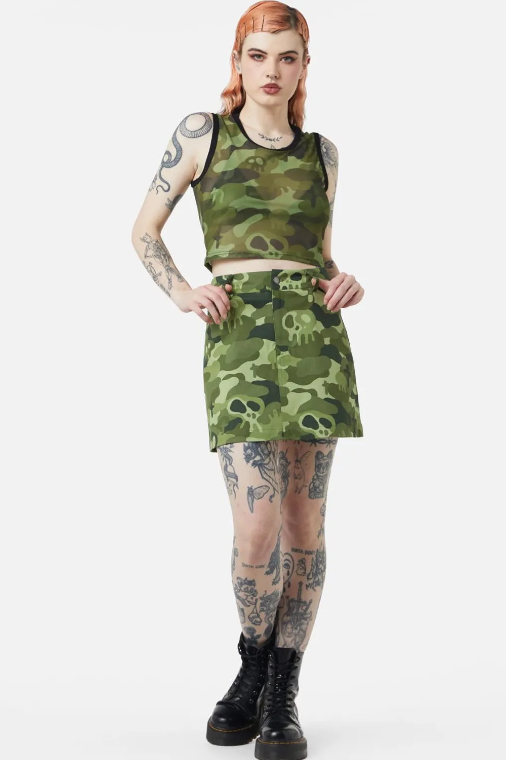 Nook Of The Garden Camo Mesh Tank