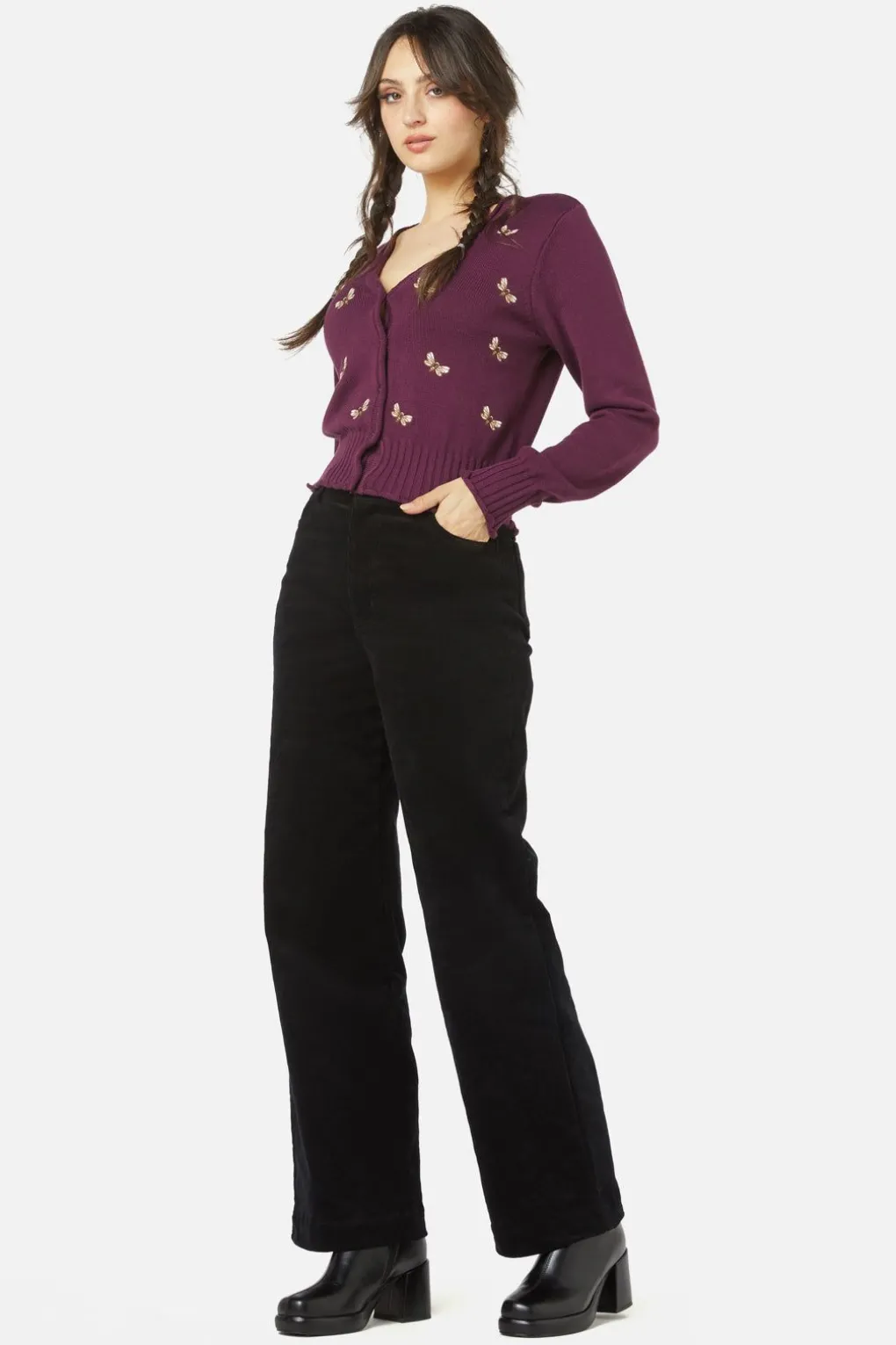 Nz Bee Emb Cardi