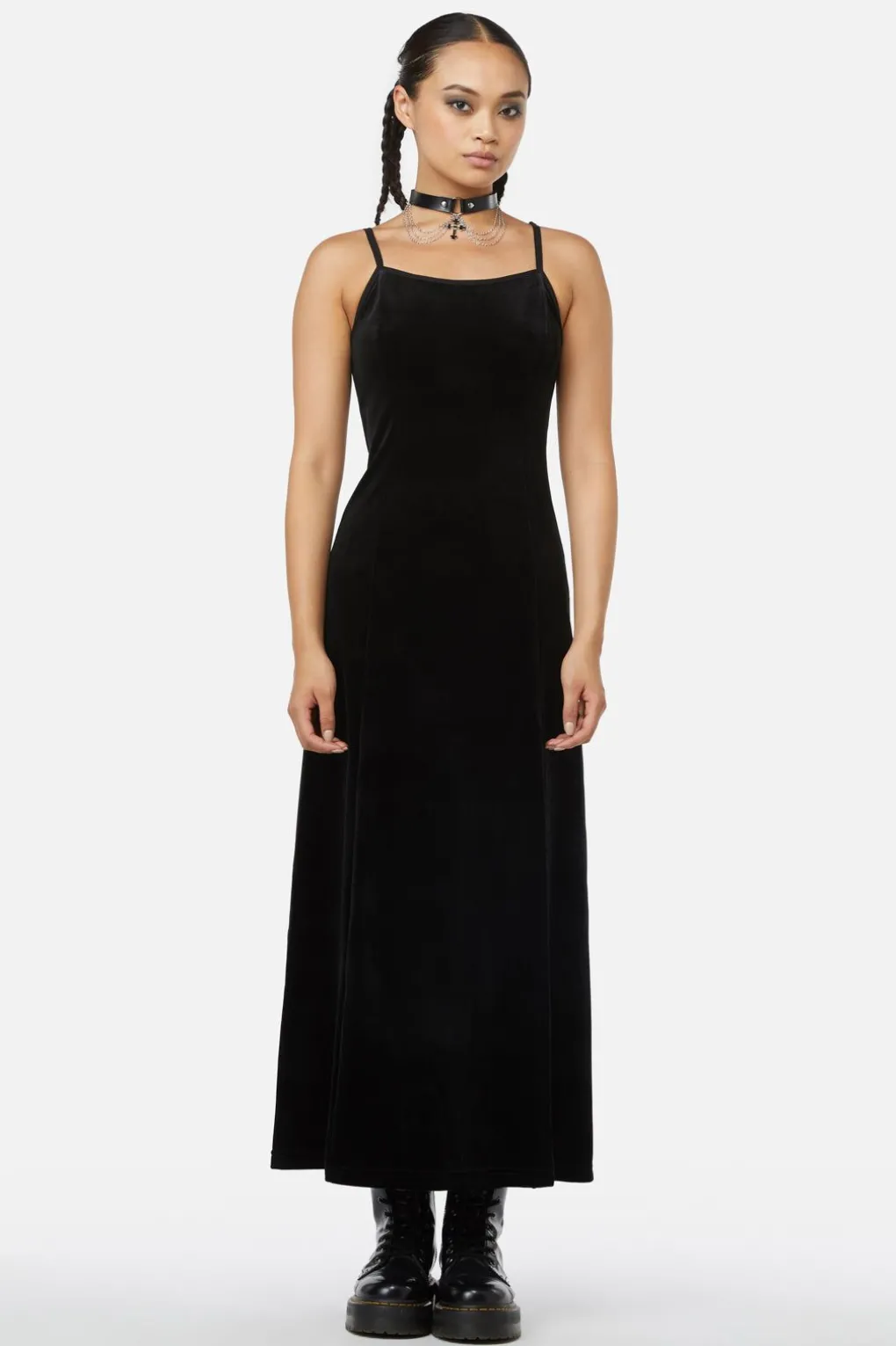 Obsidian Velvet Dress