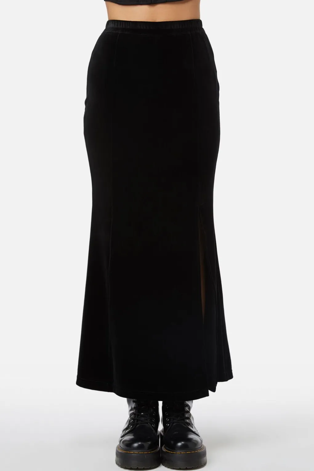 Obsidian Velvet Skirt