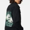 On Guard Back Print Denim Jacket