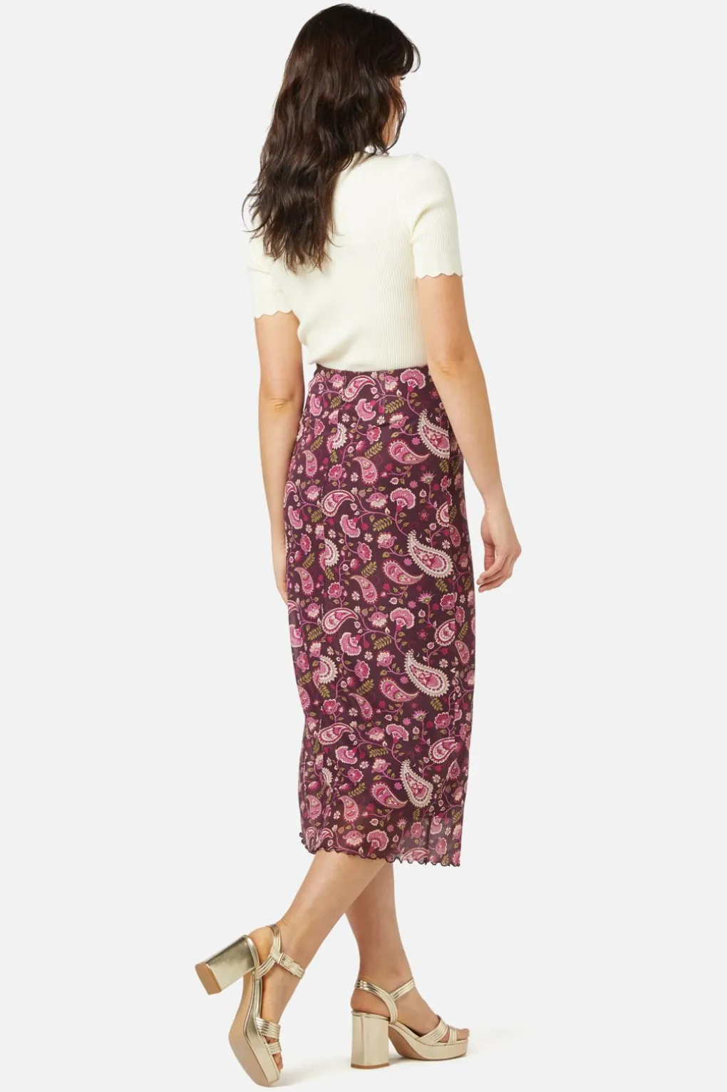 Paisley Mesh Skirt