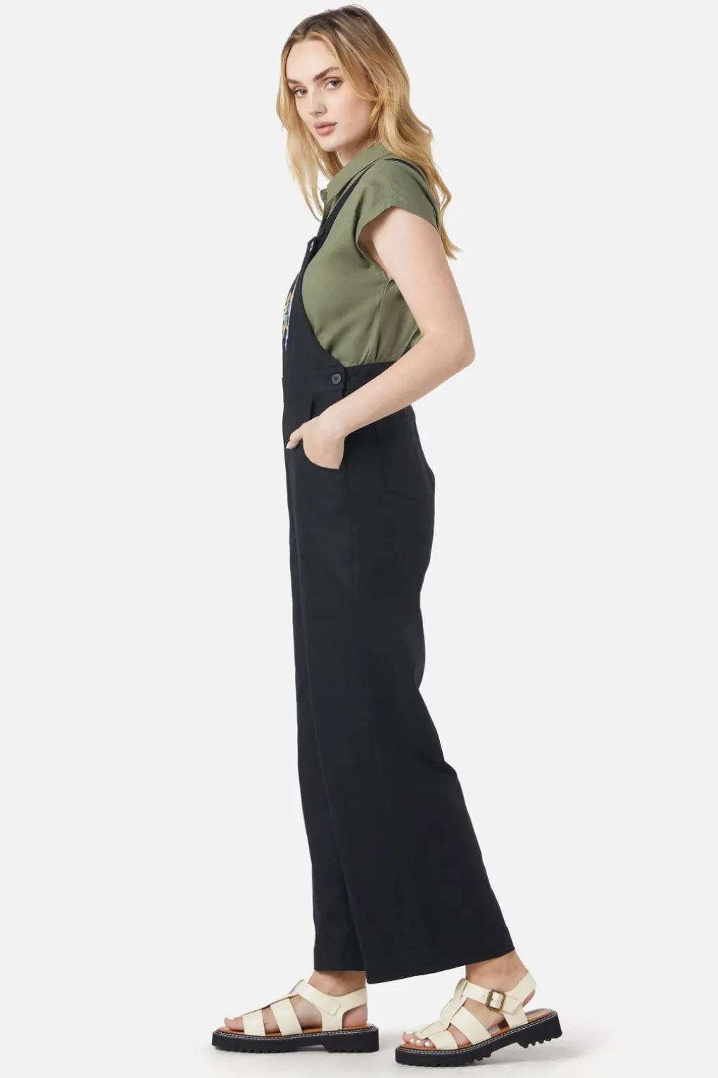 Peacock Emb Overalls