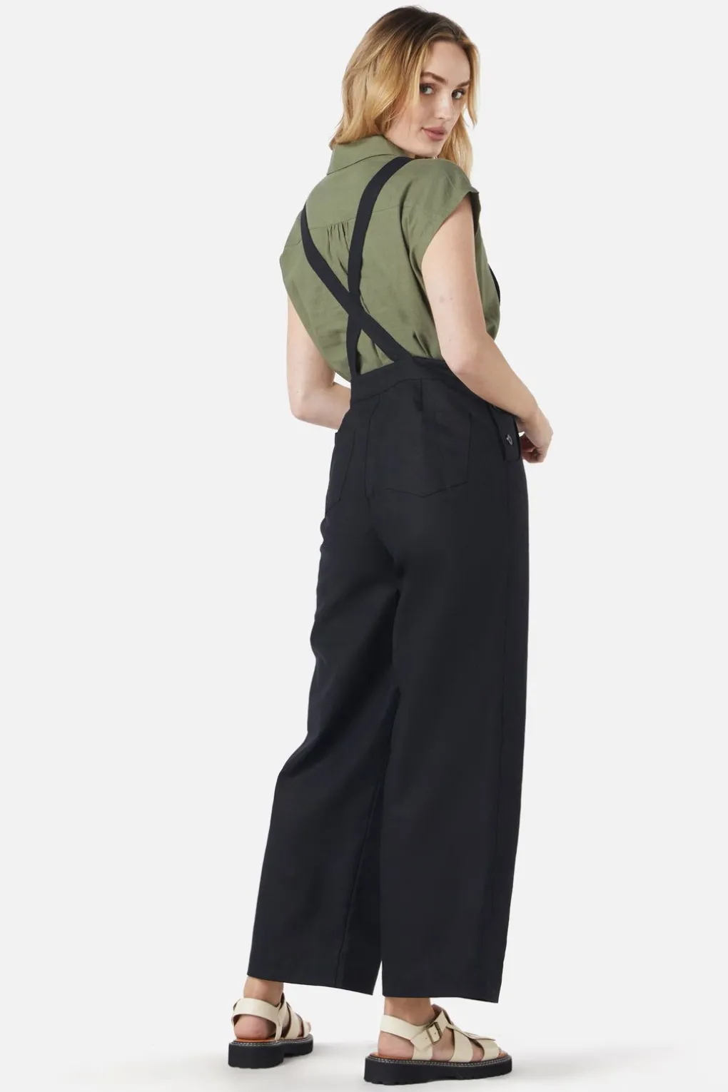 Peacock Emb Overalls